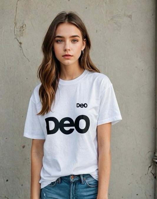 DEO Simple White Graphic Tee